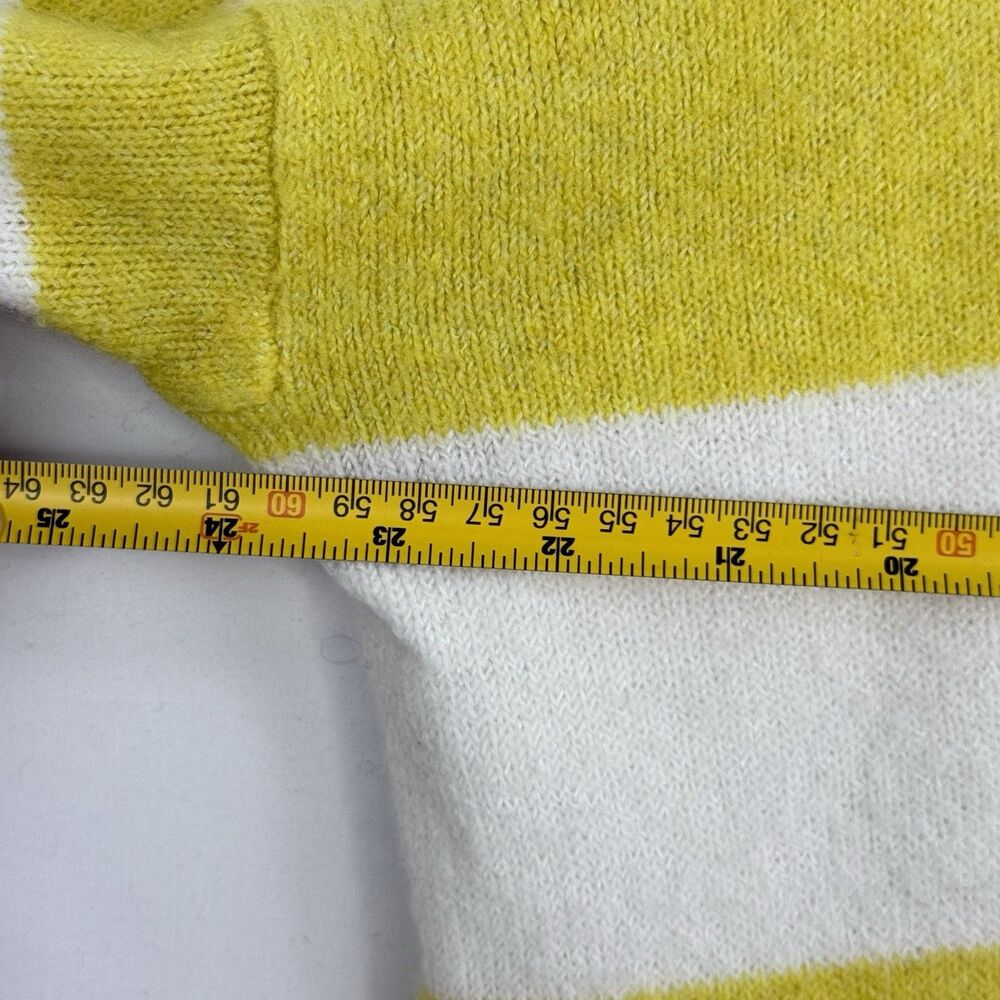 Vince Camuto Yellow White Stripe Knit Sweater Long Sleeve Womens XS - Picture 10 of 10